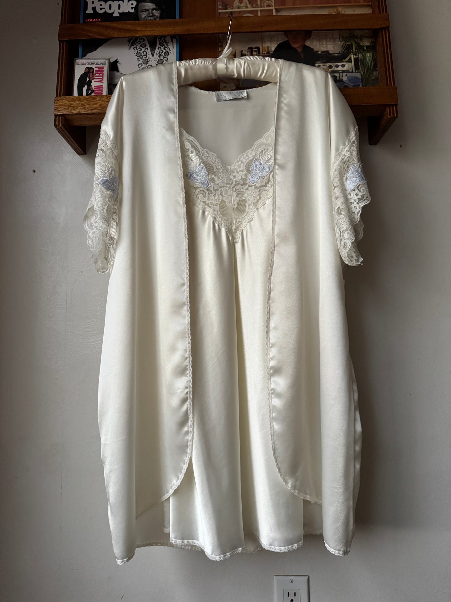 Vintage Slip Dress & Robe Lingerie Set