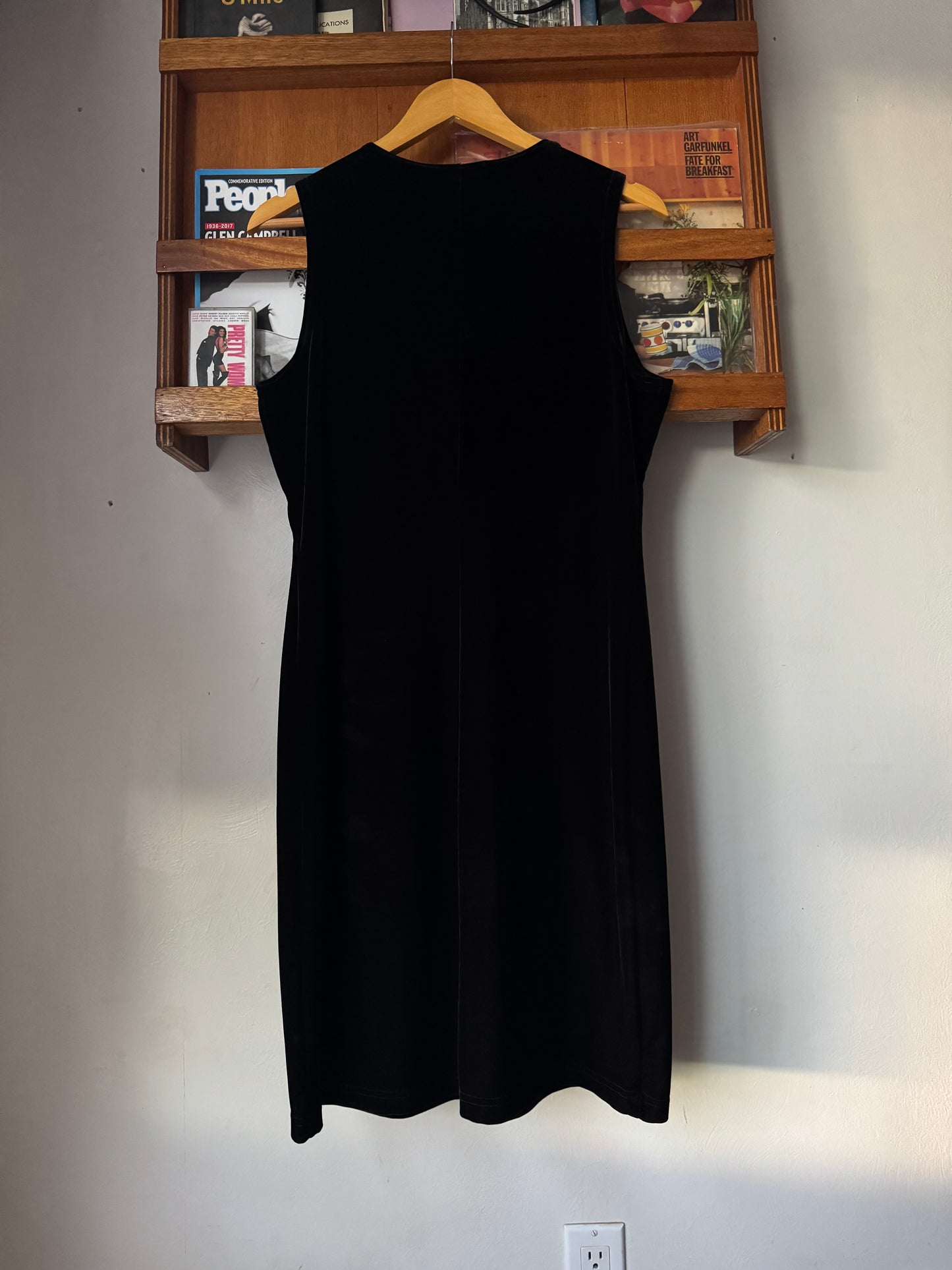 Vintage Velour Sleeveless Midi Dress