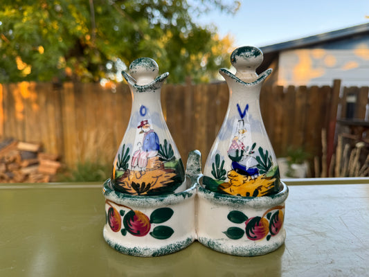 1950s Oil & Vinegar Dutch Cruet Set