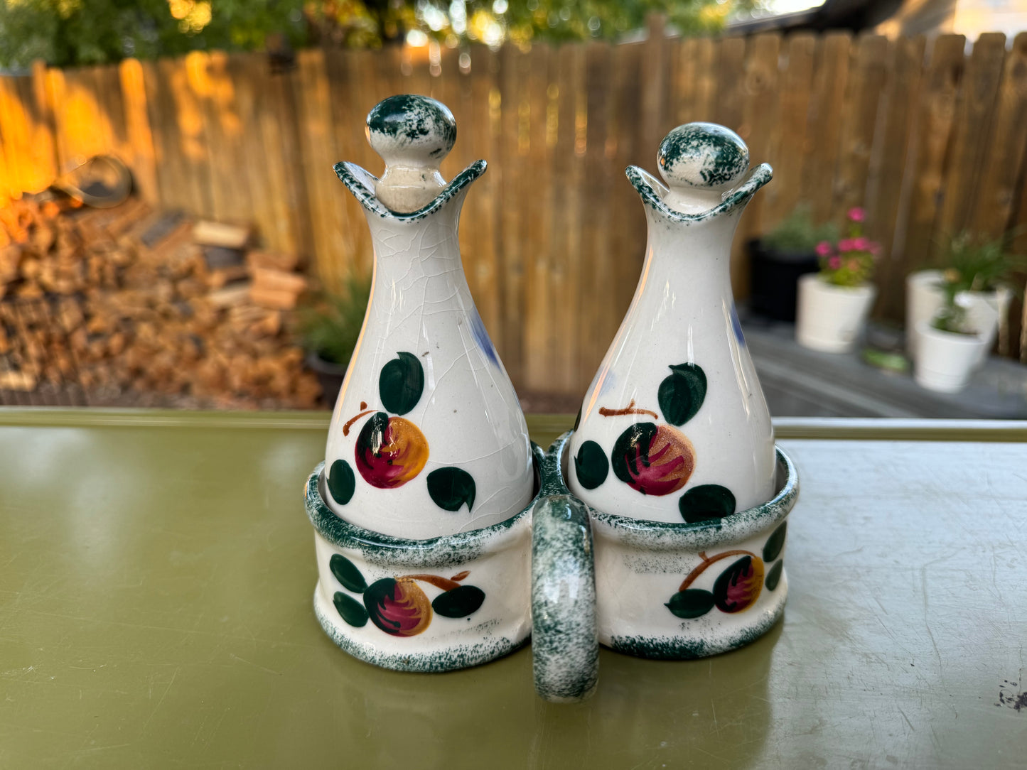 1950s Oil & Vinegar Dutch Cruet Set